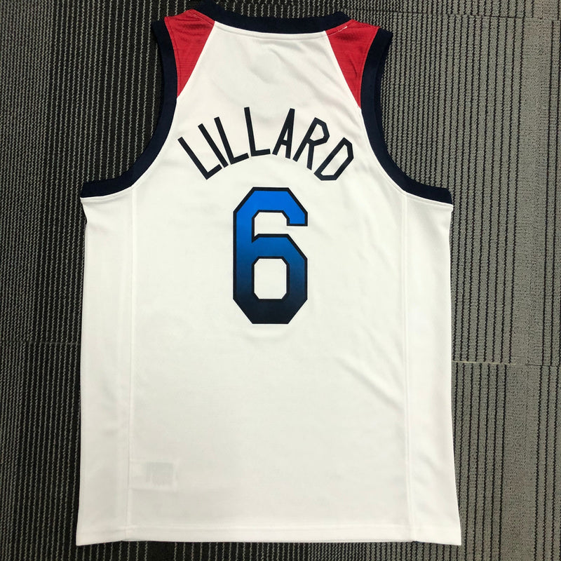 Regata Seleção Americana de Basquete Branca Lillard 6