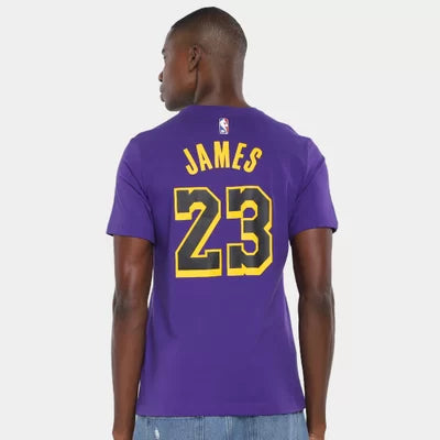 Camisa LA Lakers Statement Edition Jordan Authentic James 23 - Roxa